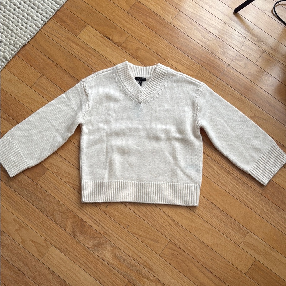 Cozy White Knit Sweater